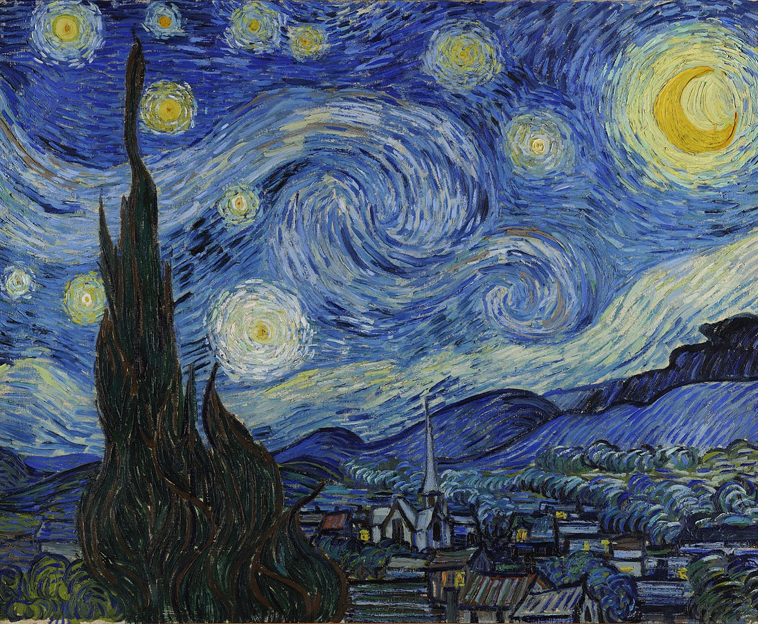 Affiche Vincent Van Gogh - Nuit étoilée sur le Rhône, 1888 - 100 x 50 cm