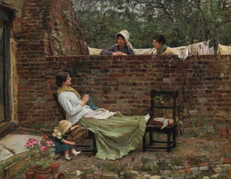 Lire la suite à propos de l’article Gossip (Potin) – John William Waterhouse