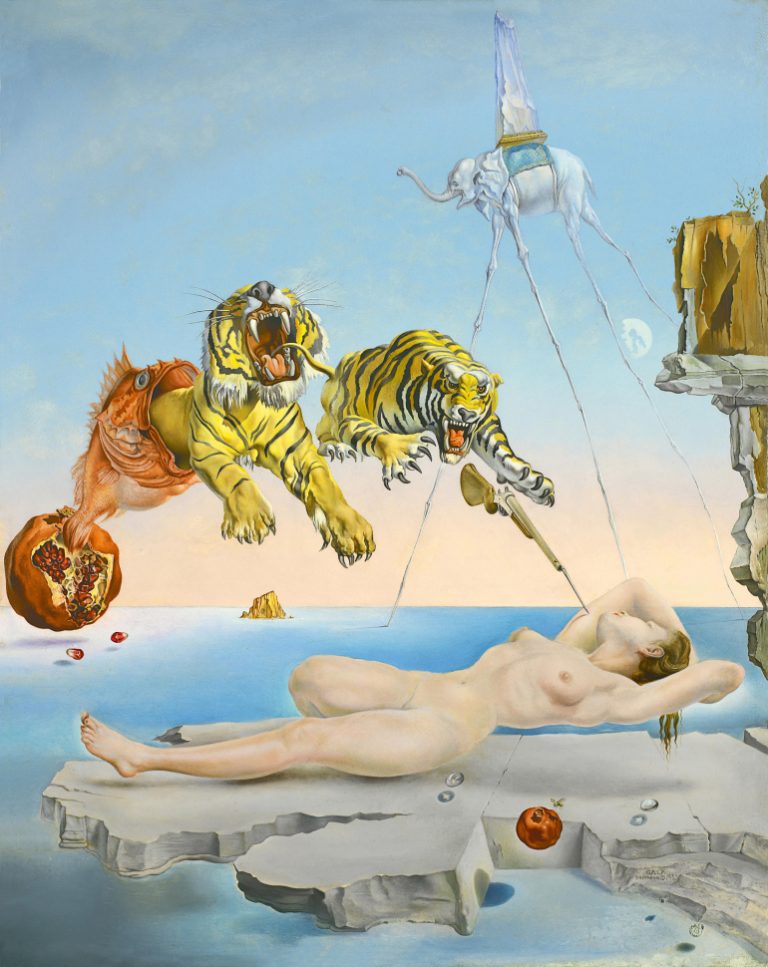Lire la suite à propos de l’article Rêve causé par le vol d&rsquo;une abeille autour d&rsquo;une pomme grenade une seconde avant l&rsquo;éveil – Salvador Dali