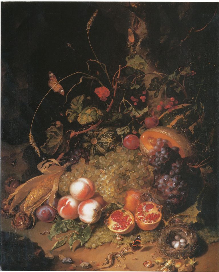 Lire la suite à propos de l’article Nature morte avec nid et lézard – Rachel Ruysch